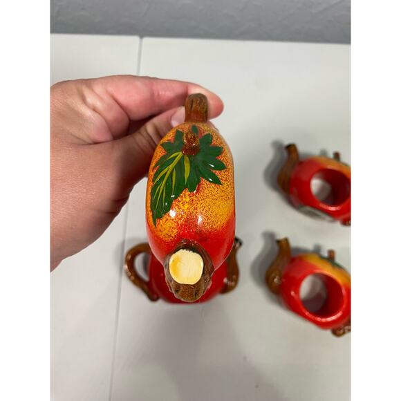 Set of 4 Wooden Fruit Napkin Holders - Picture 4 of 8
